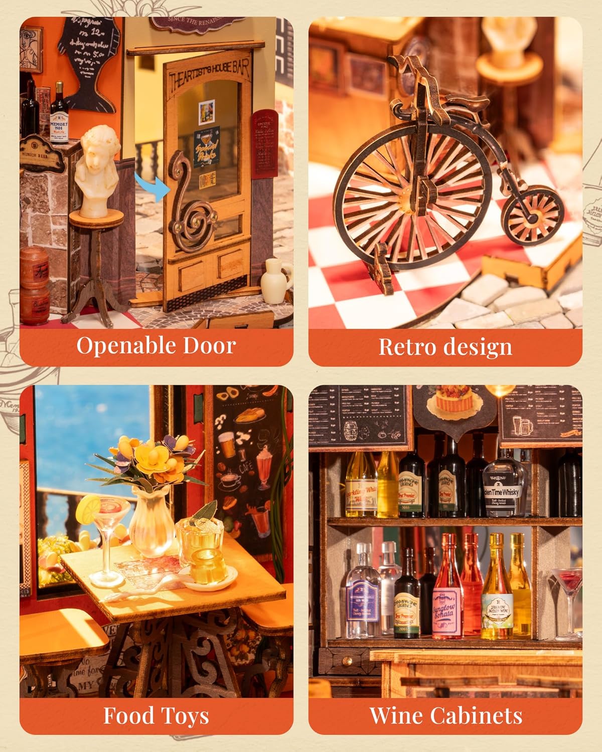 Rolife Cheers Bar & Dining DIY Miniature House DG173