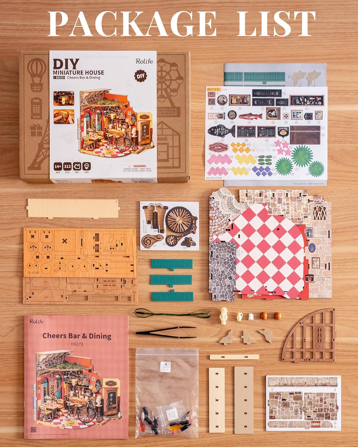 Rolife Cheers Bar & Dining DIY Miniature House DG173