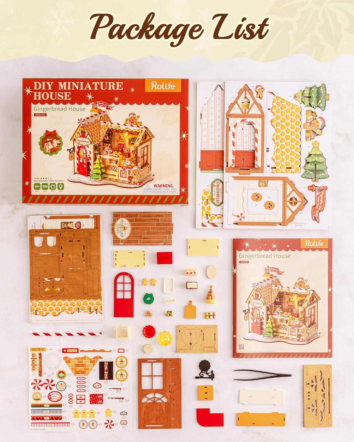 Rolife Gingerbread House DIY Miniature House DG176