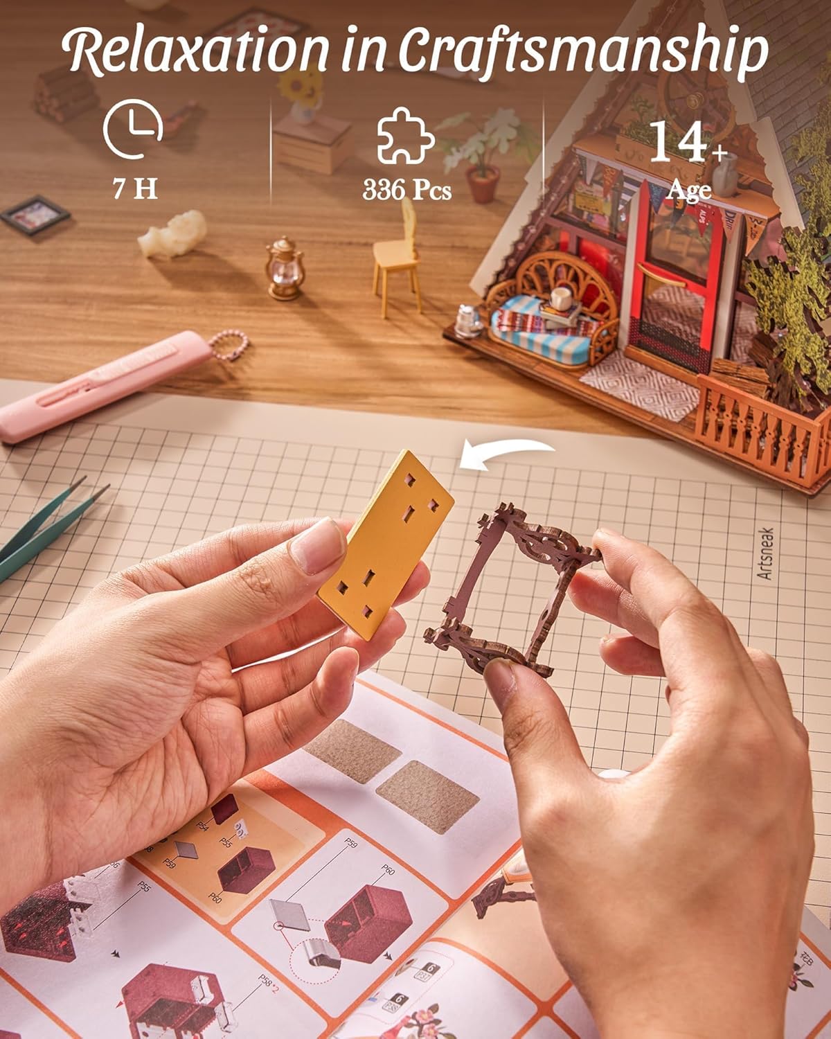 Rolife A-Frame Cabin DIY Miniature House DG181