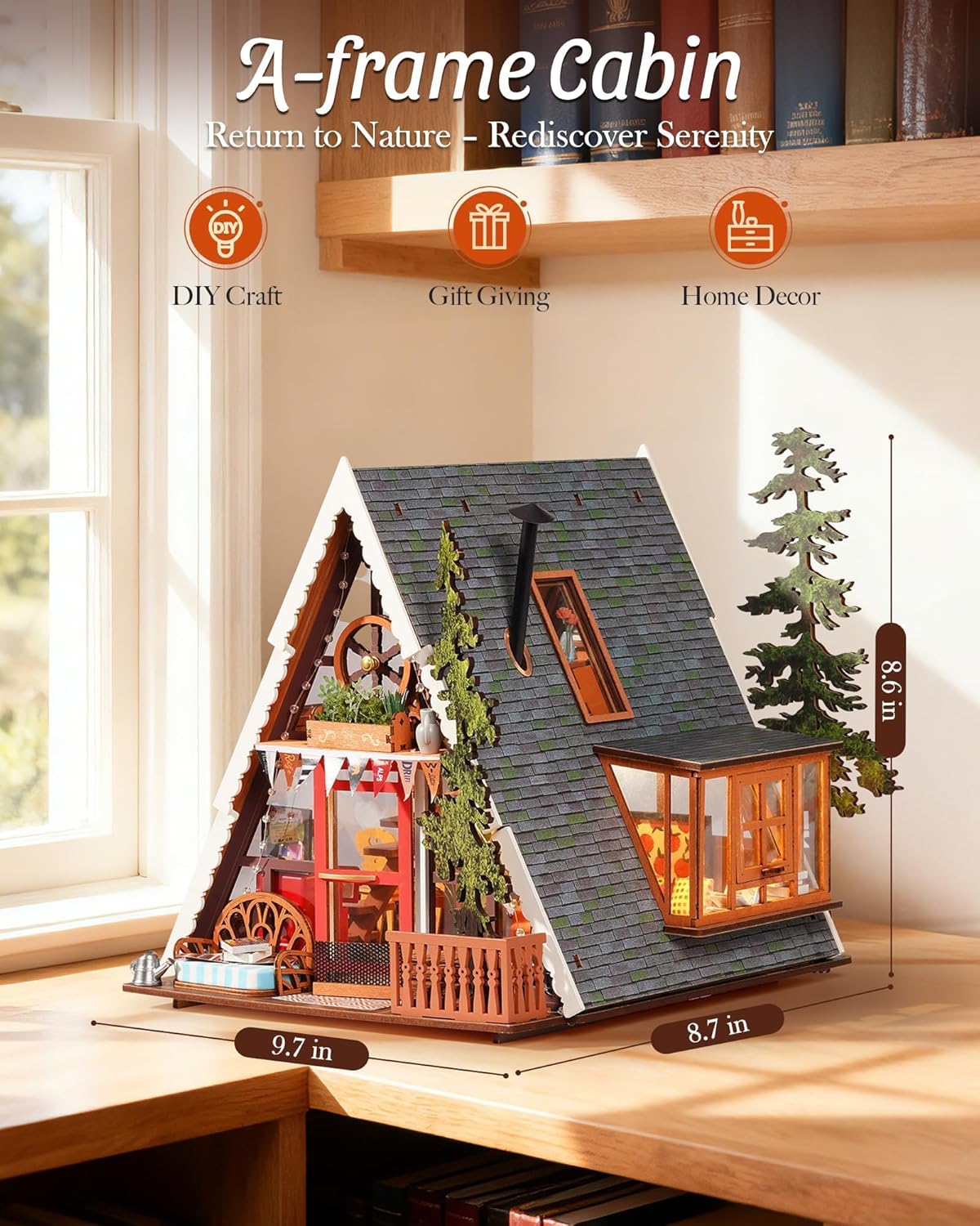 Rolife A-Frame Cabin DIY Miniature House DG181