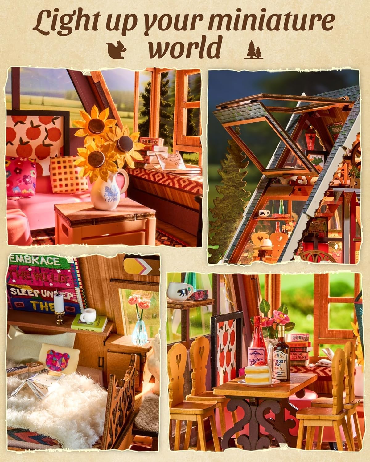 Rolife A-Frame Cabin DIY Miniature House DG181