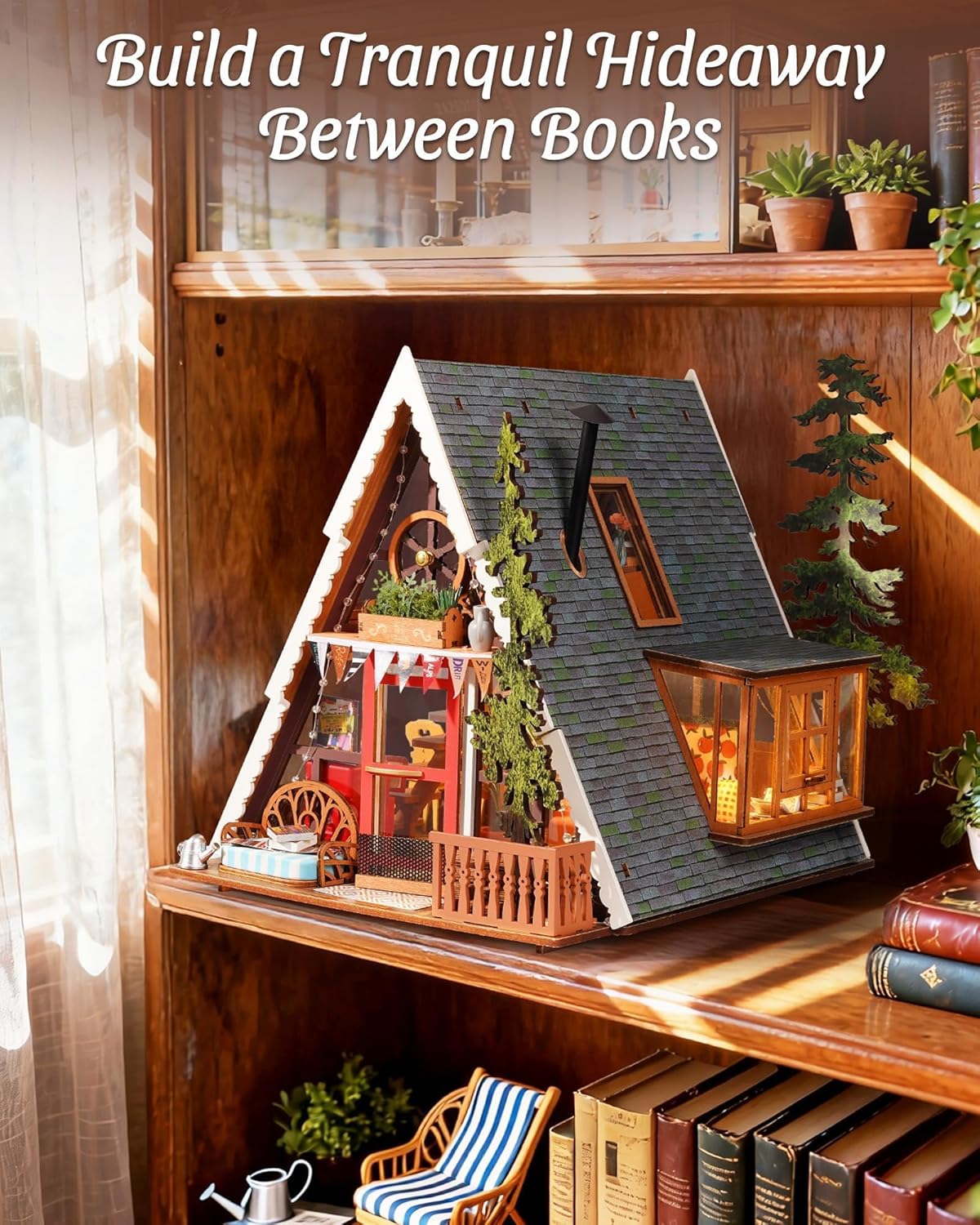 Rolife A-Frame Cabin DIY Miniature House DG181