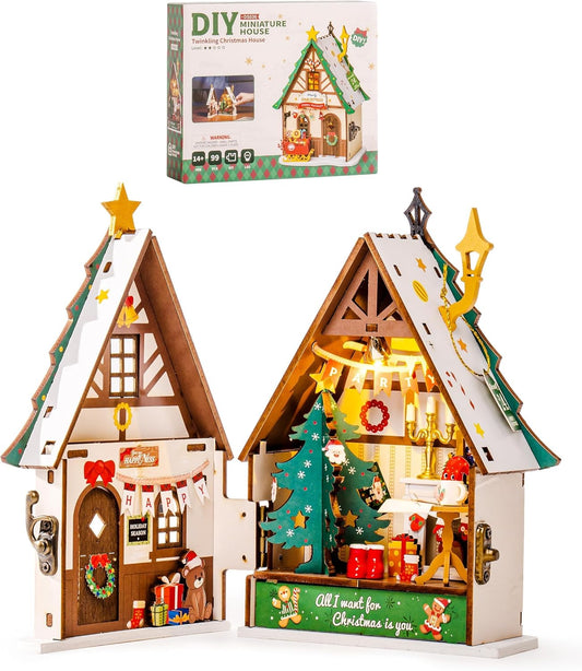 Rolife Twinkling Christmas House 3D Wooden Puzzle DS036