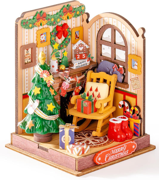 Rolife Christmas Fireplace DIY Miniature House DS041