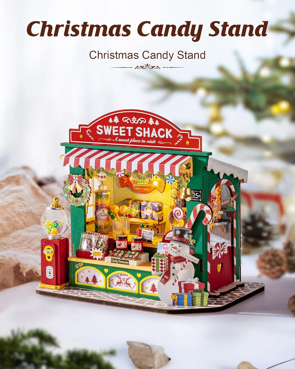 Rolife Christmas Candy Stand DIY Miniature House DS043