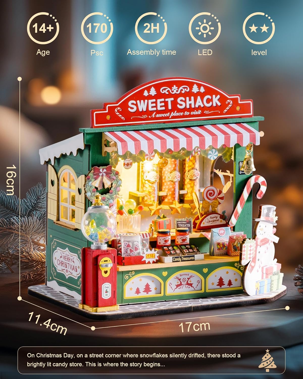 Rolife Christmas Candy Stand DIY Miniature House DS043