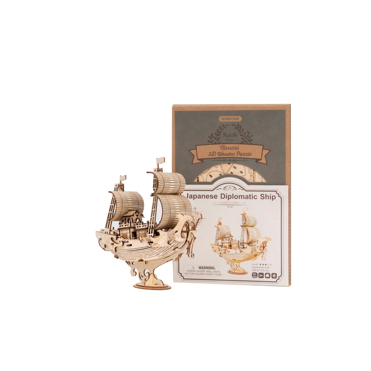 Rolife Japanese Diplomatic Ship 3D Wooden Puzzle TG307