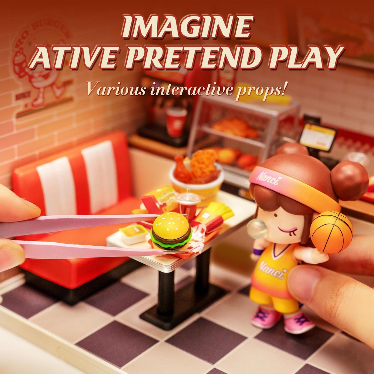 Rolife Yum Yum Burgers DIY Plastic Miniature House DW010