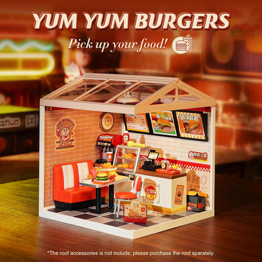 Rolife Yum Yum Burgers DIY Plastic Miniature House DW010