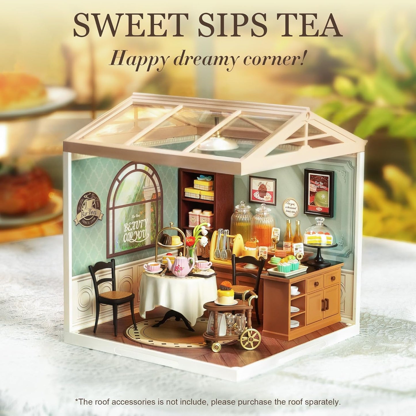 Rolife Sweet Sips Tea DIY Plastic Miniature House DW011
