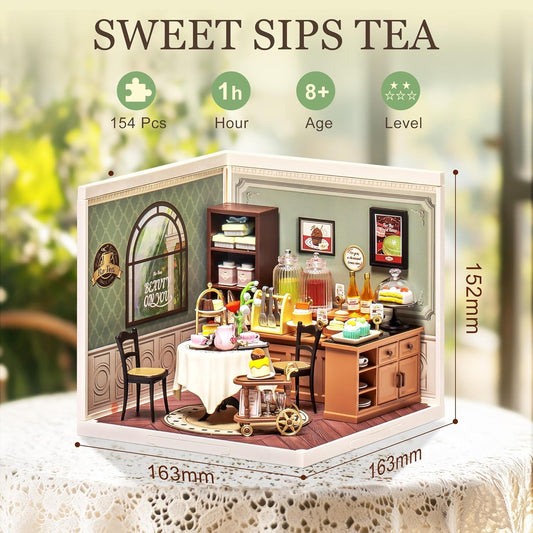 Rolife Sweet Sips Tea DIY Plastic Miniature House DW011