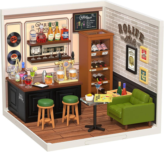 Rolife Leisurely Cheers Bar DIY Plastic Miniature House DW012