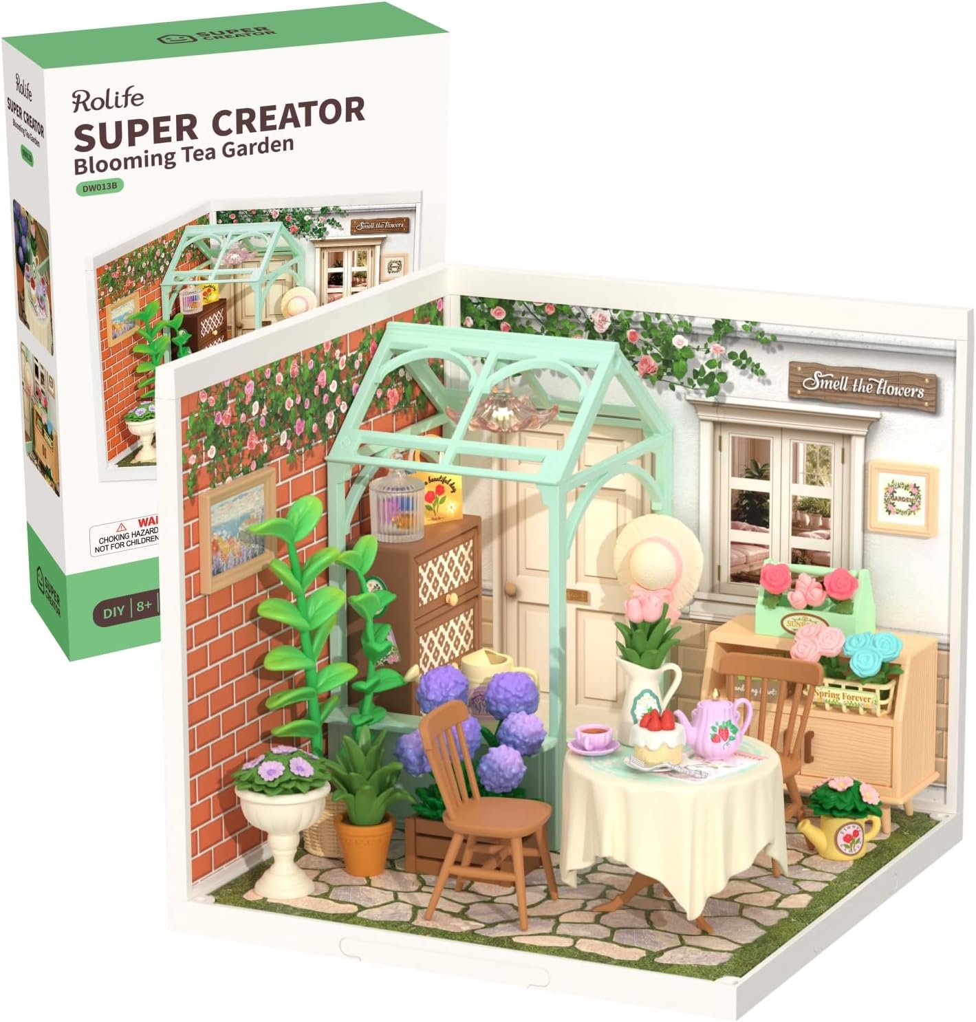 Rolife Blooming Tea Garden DIY Plastic Miniature House DW013B