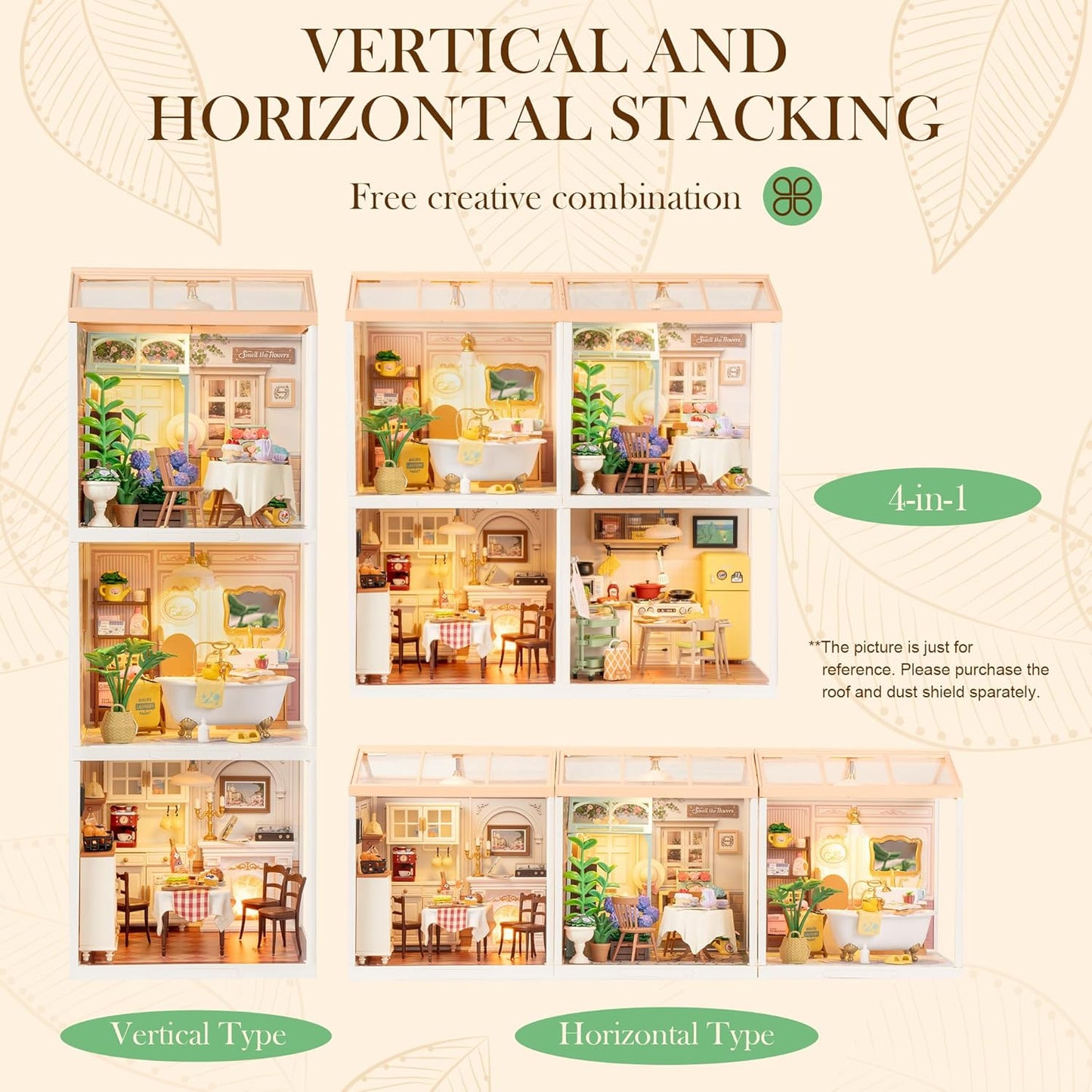 Rolife Blooming Tea Garden DIY Plastic Miniature House DW013B