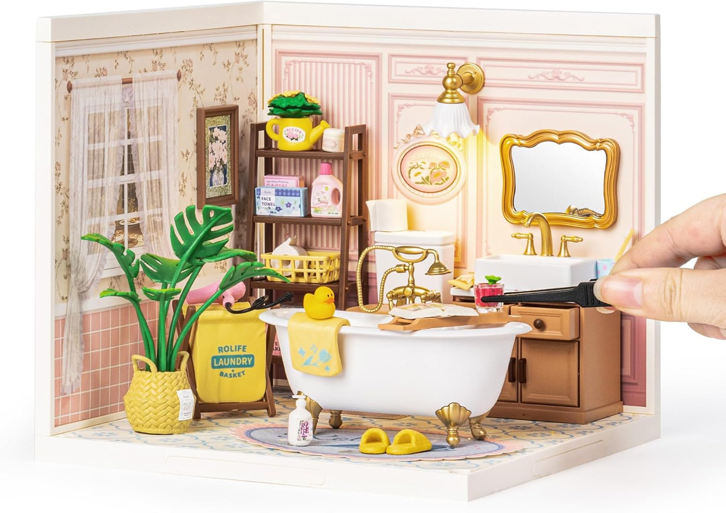 Rolife Pop Bubble Bathroom Plastic DIY Miniature House DW014B