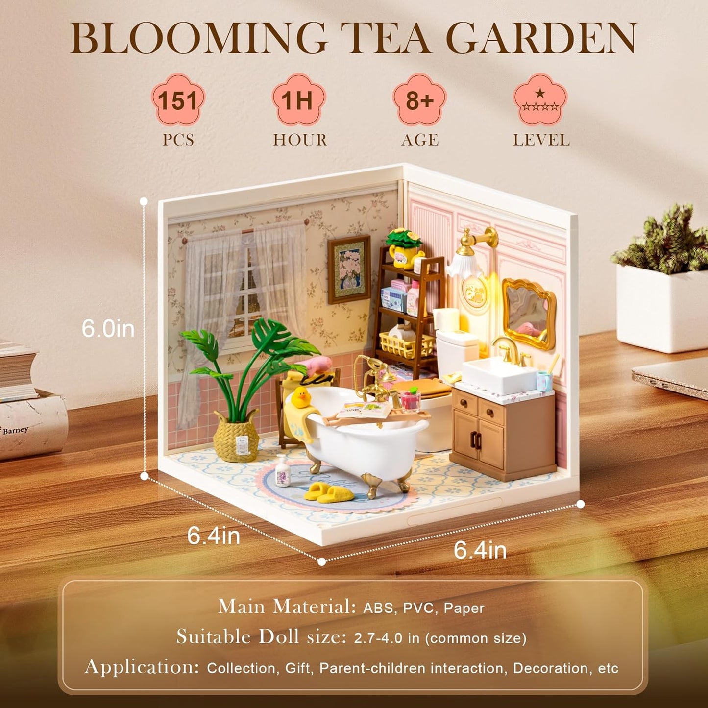 Rolife Pop Bubble Bathroom Plastic DIY Miniature House DW014B