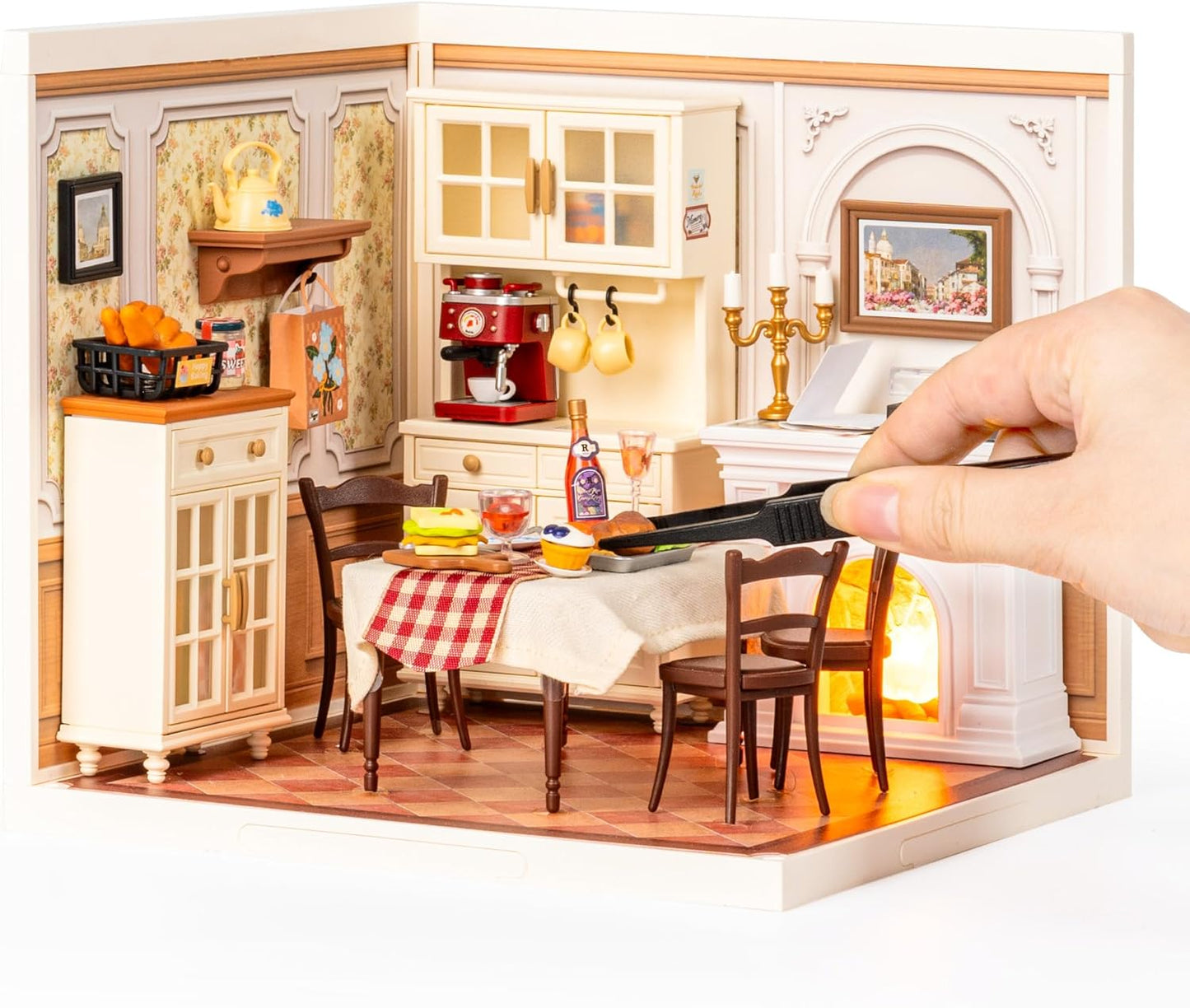Rolife Warm Dining Room Plastic DIY Miniature House DW015B