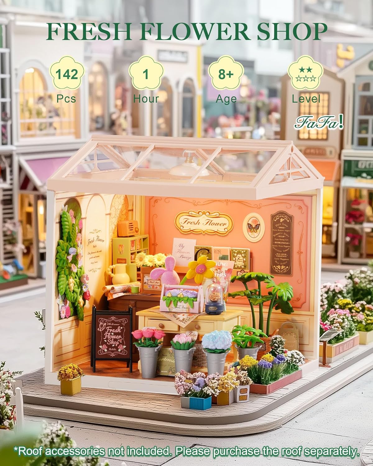 Rolife Fresh Flower Shop DIY Miniature House DW017B