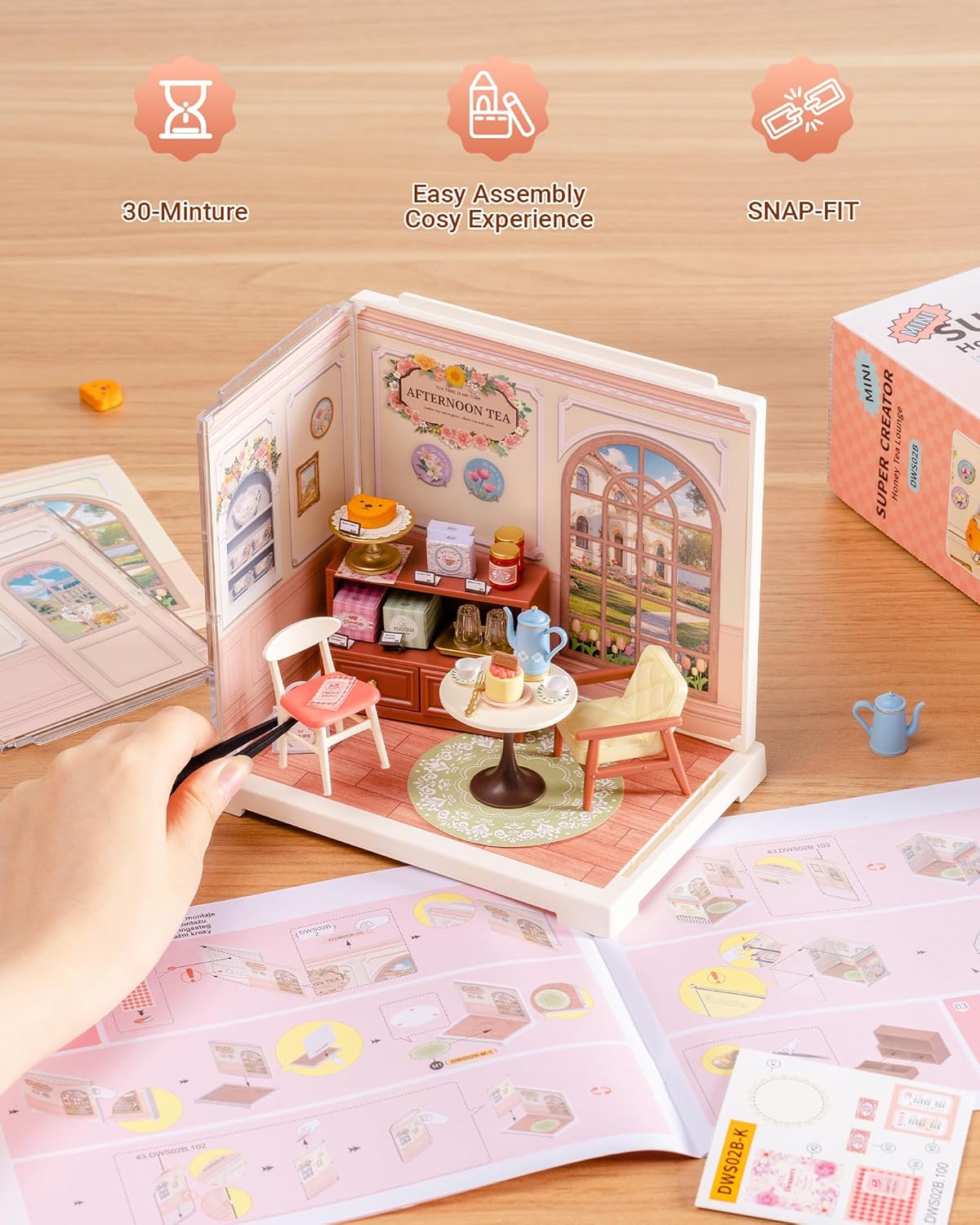 Rolife Honey Tea Lounge DIY Miniature House DWS02B
