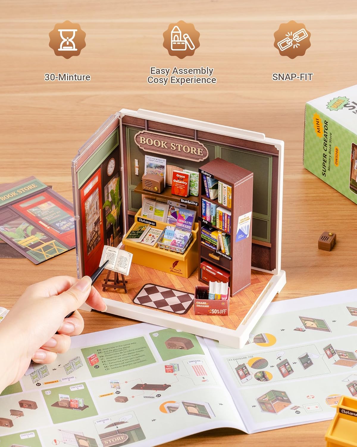 Rolife Memory Book Store DIY Miniature House DWS04B