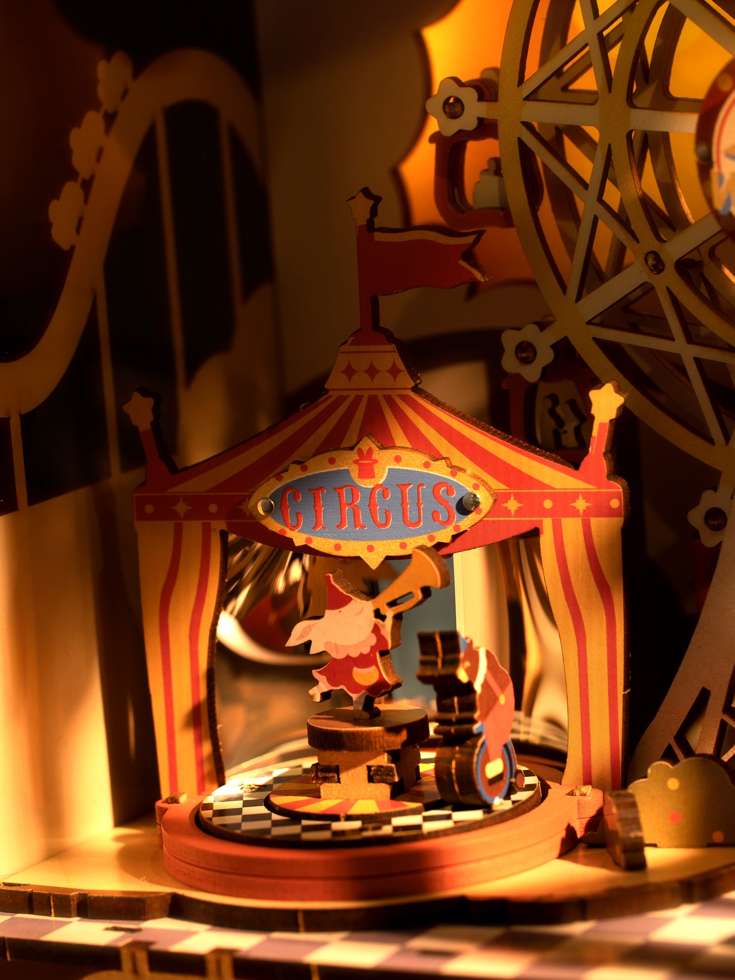 Rolife Sunset Carnival DIY Music Box 3D Wooden Puzzle AMT01