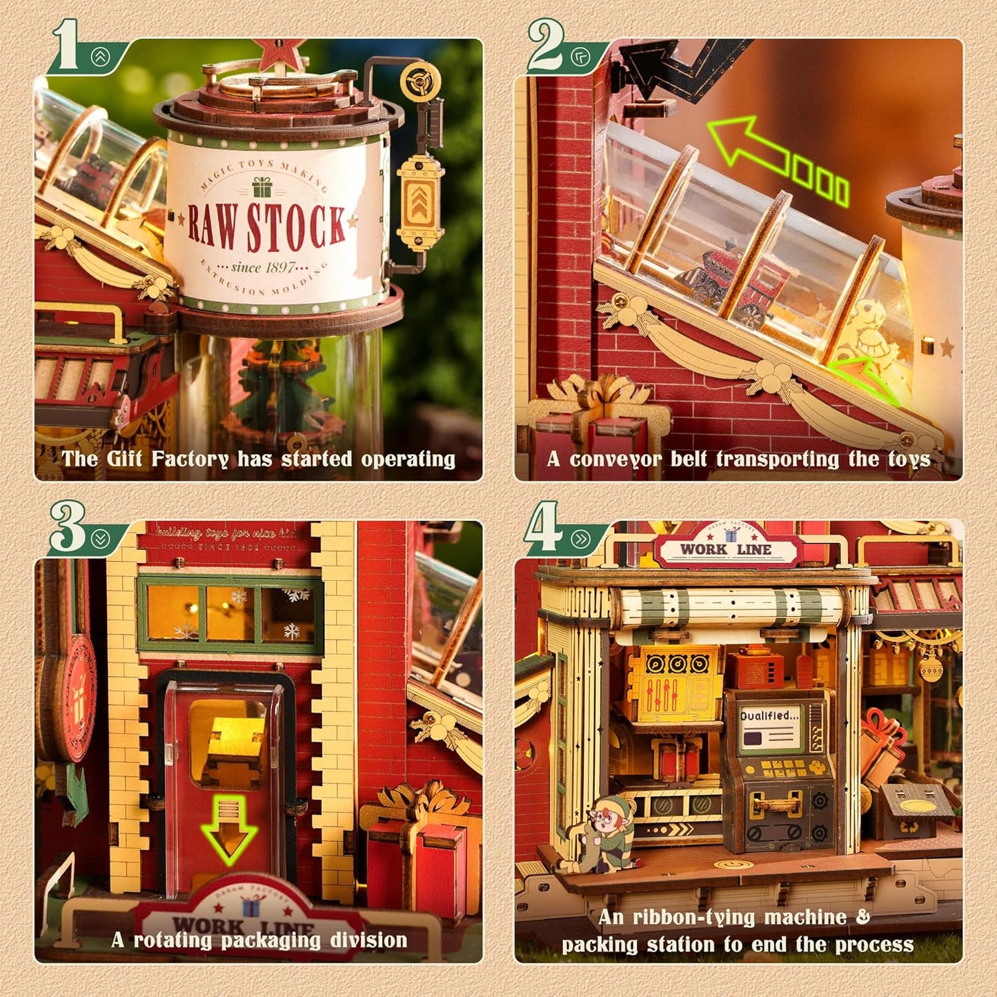 ROKR Dream Gift Factory Wooden Music Box EAB01