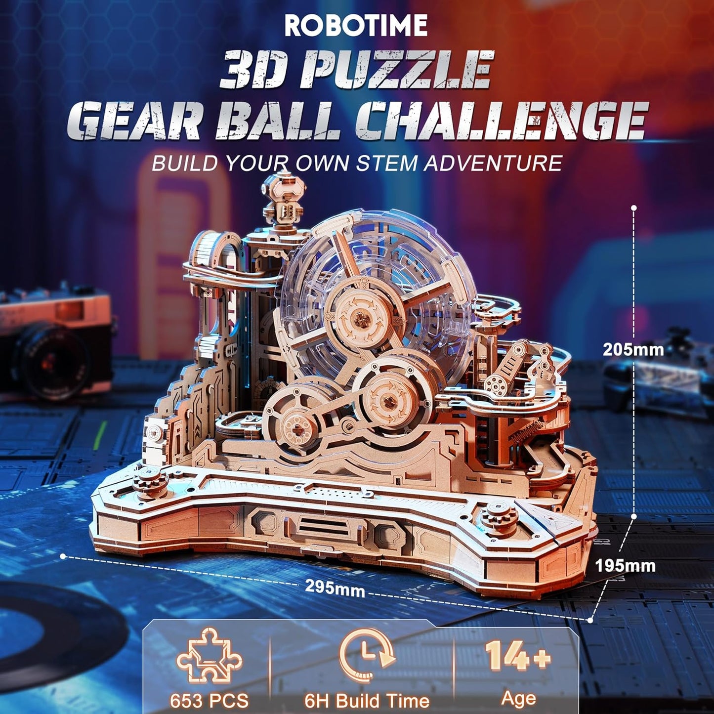 ROKR Gear Ball Challenge 3D Wooden Puzzle EGC01