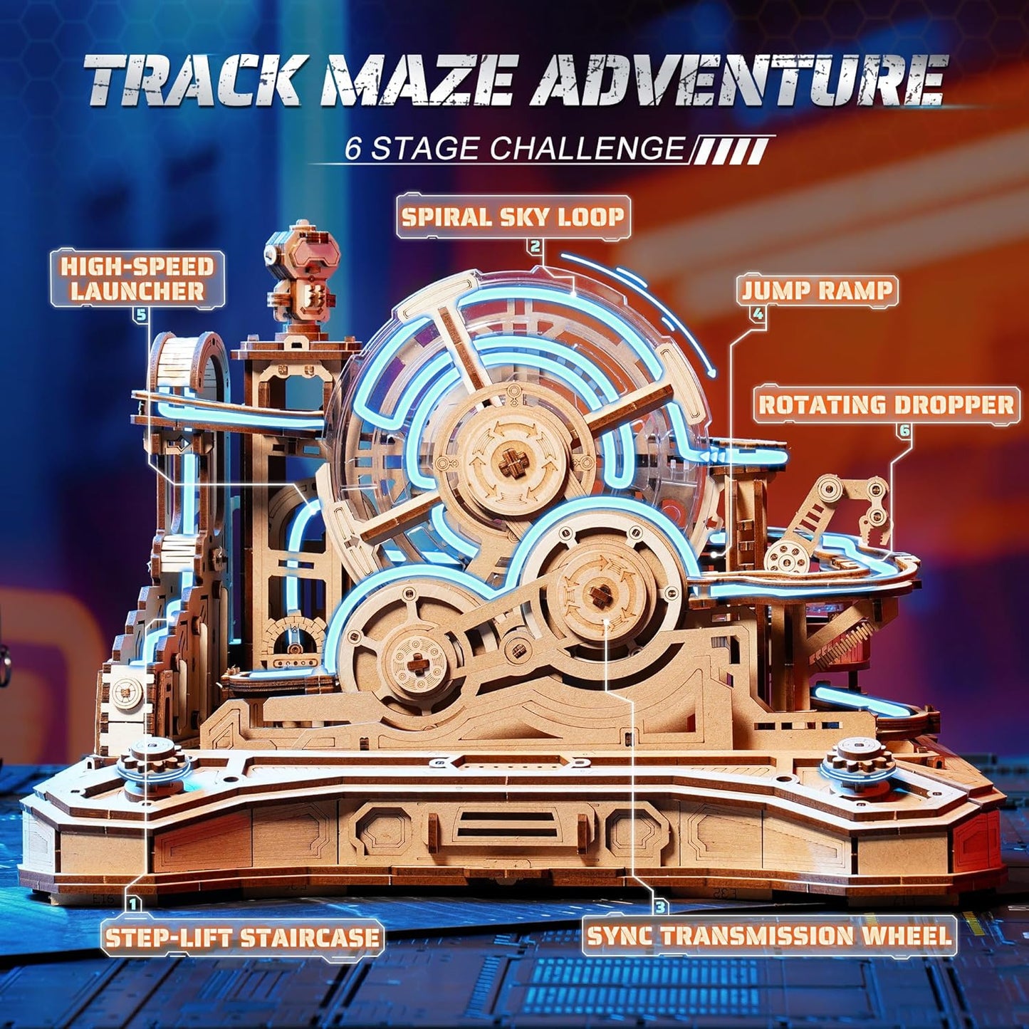 ROKR Gear Ball Challenge 3D Wooden Puzzle EGC01