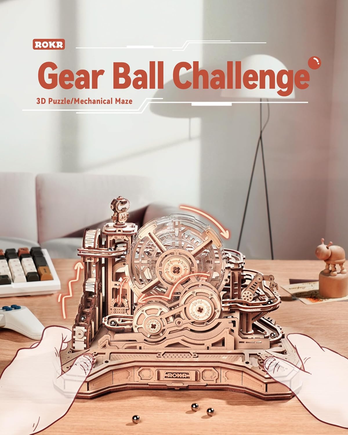 ROKR Gear Ball Challenge 3D Wooden Puzzle EGC01