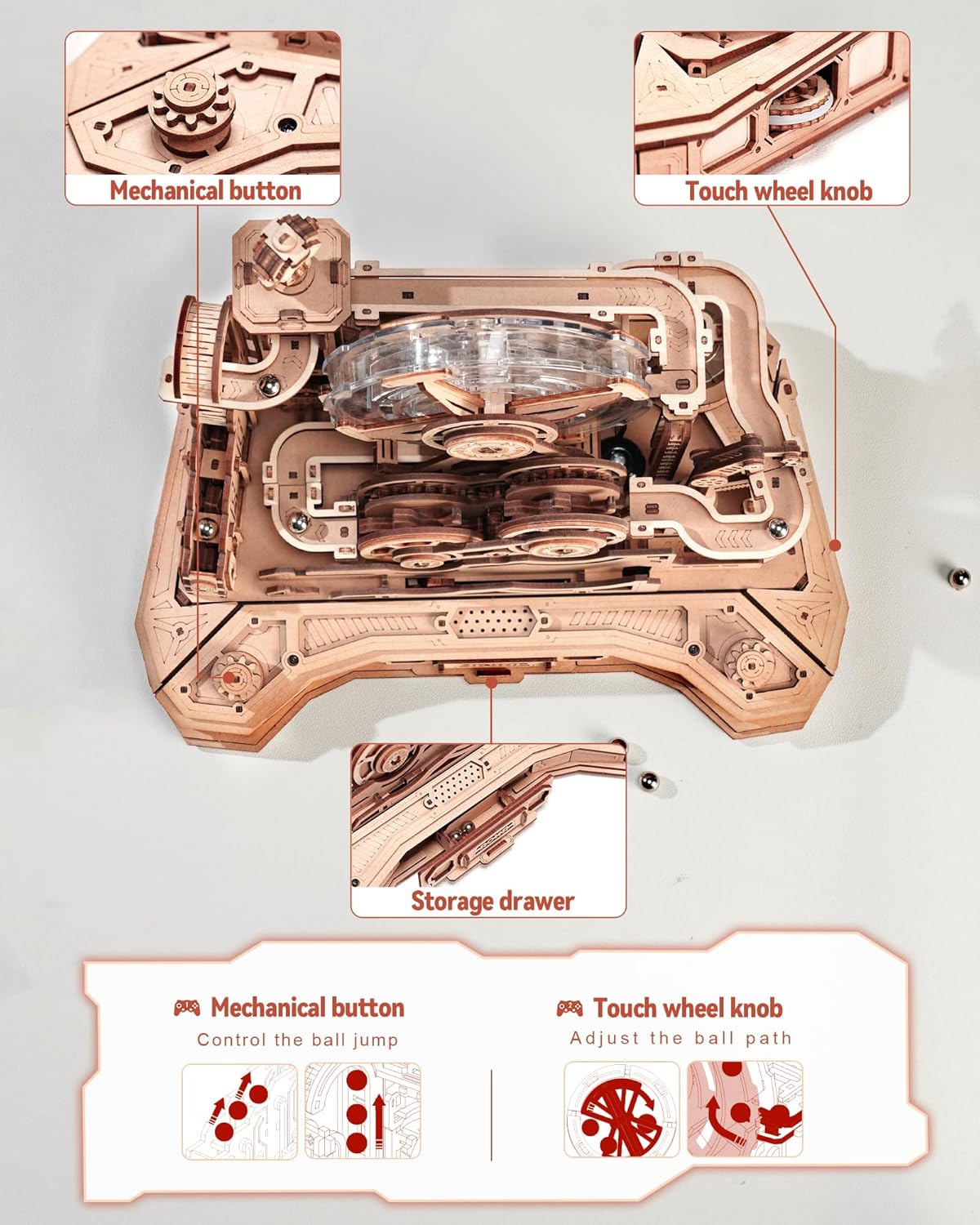 ROKR Gear Ball Challenge 3D Wooden Puzzle EGC01
