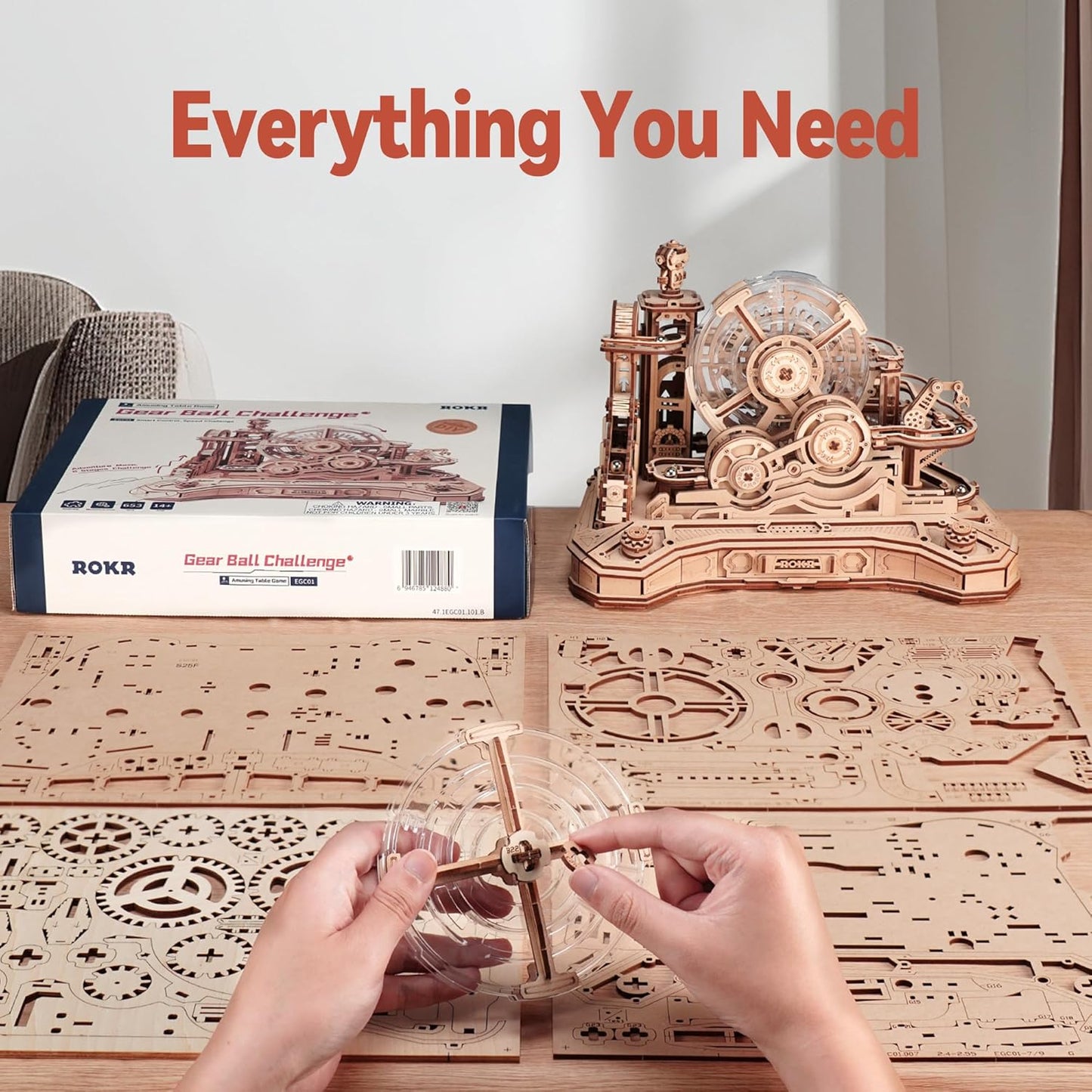ROKR Gear Ball Challenge 3D Wooden Puzzle EGC01