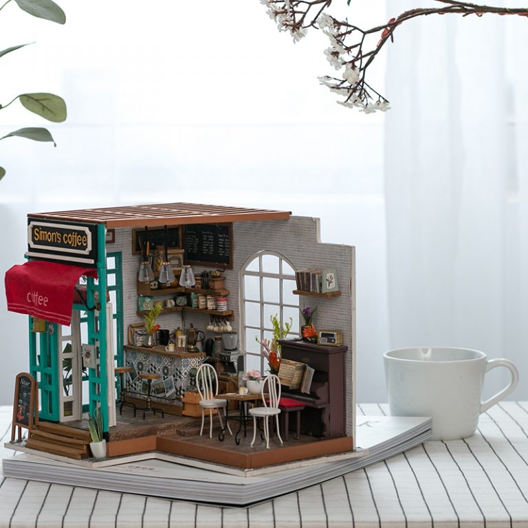 Rolife Simon's Coffee Shop DIY Miniature Dollhouse Kit DG109