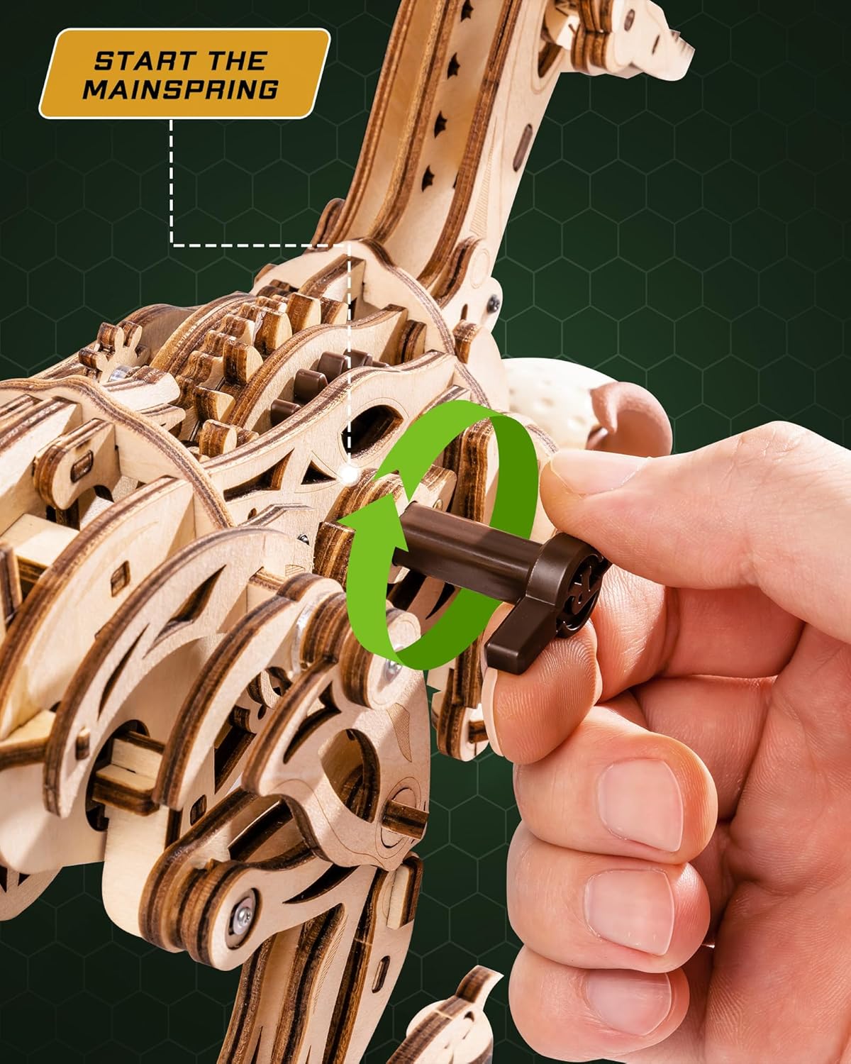 ROKR Velociraptor Mechanical 3D Wooden Puzzle LD01