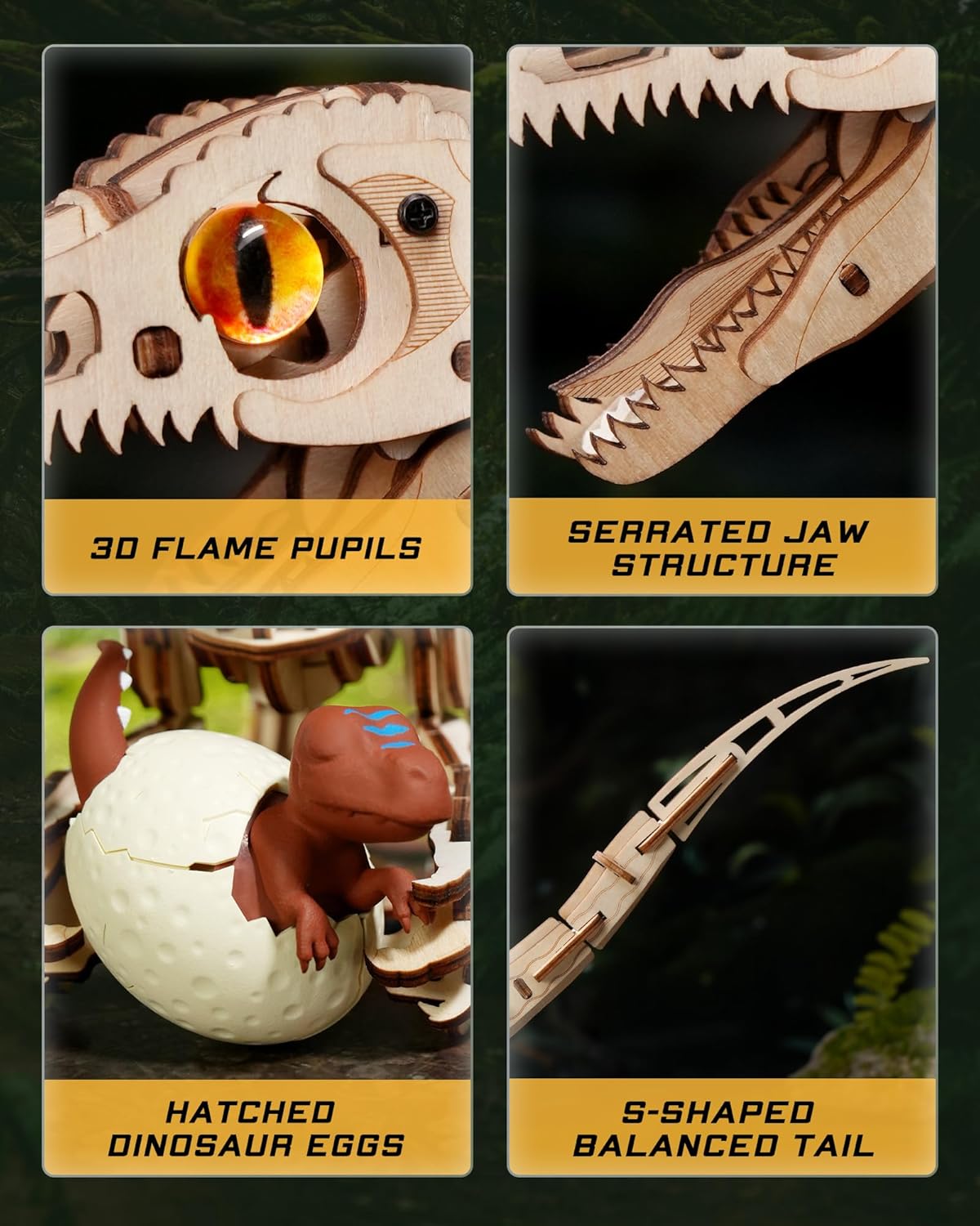 ROKR Velociraptor Mechanical 3D Wooden Puzzle LD01