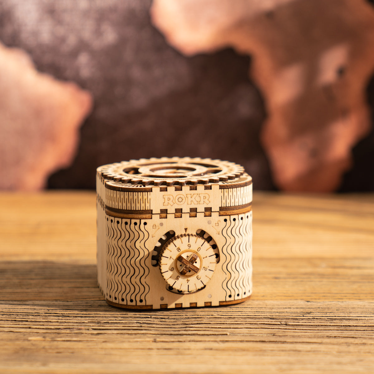 ROKR Treasure Box Mechanical Gears 3D Wooden Puzzle LK502