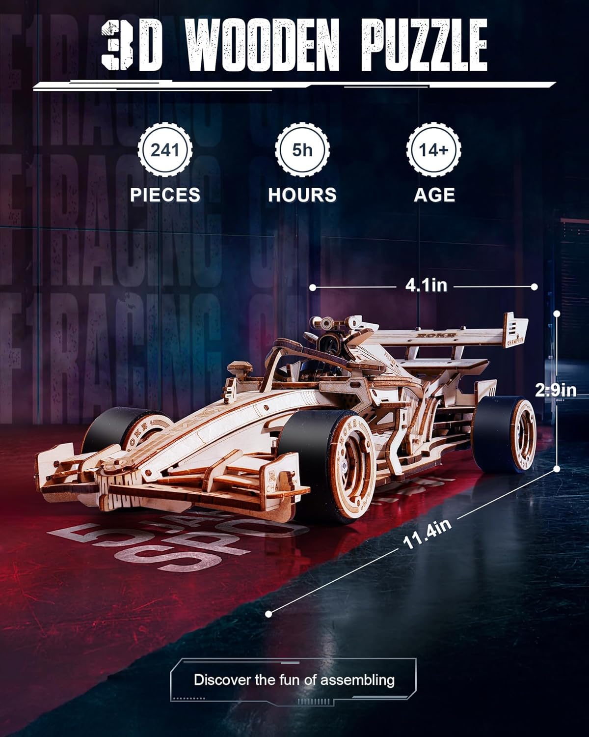 ROKR Racing Car 3D Wooden Puzzle LK505
