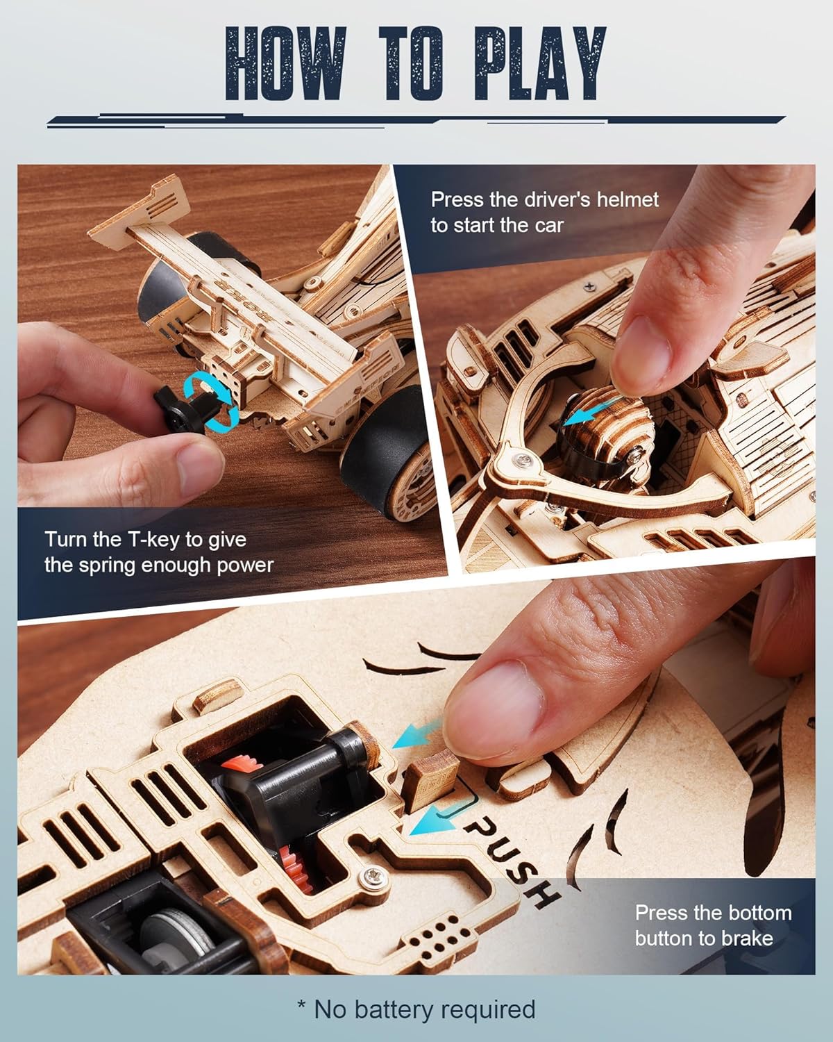 ROKR Racing Car 3D Wooden Puzzle LK505