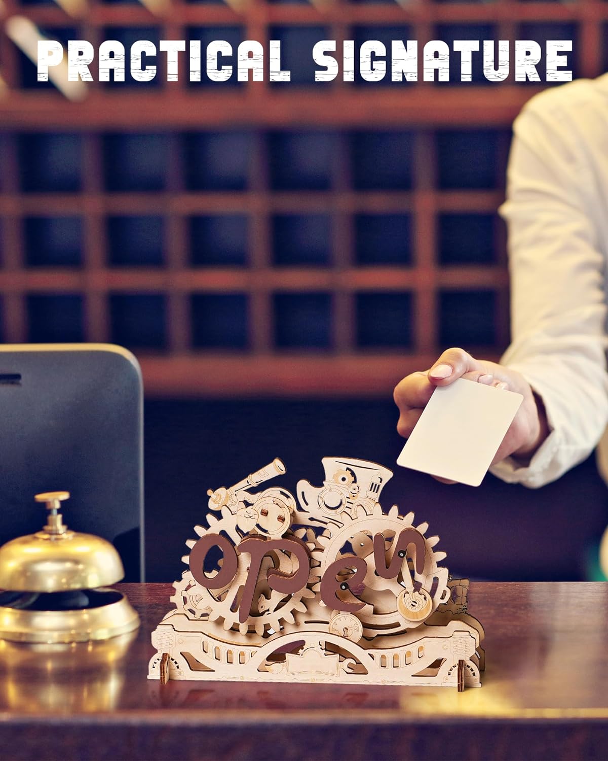 ROKR 3D Wooden Puzzle Decoration for Gear Driven Switches, Open Closed ...