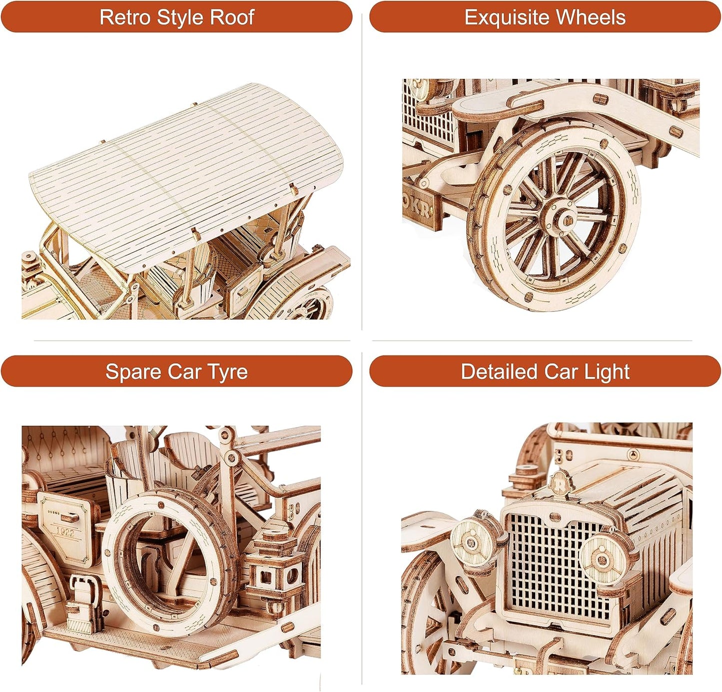 ROKR Vintage Car 3D Wooden Puzzle MC801