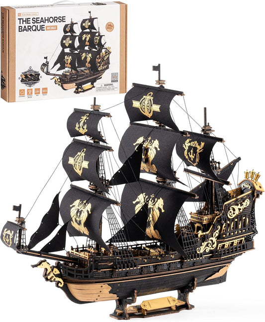 ROKR The Seahorse Barque 3D Wooden Puzzle MCB02