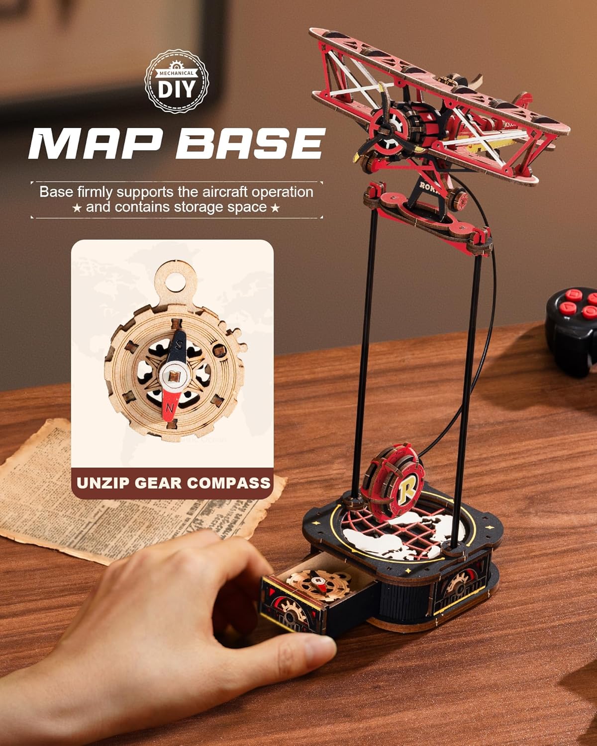 ROKR Sky Captain Pendulum Balance Toy 3D Wooden Puzzle MCD01