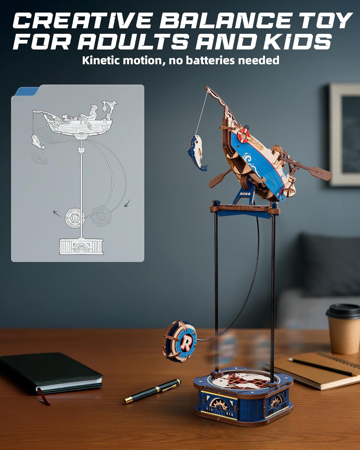 ROKR Ocean Fisher Pendulum Balance Toy 3D Puzzle MCD02