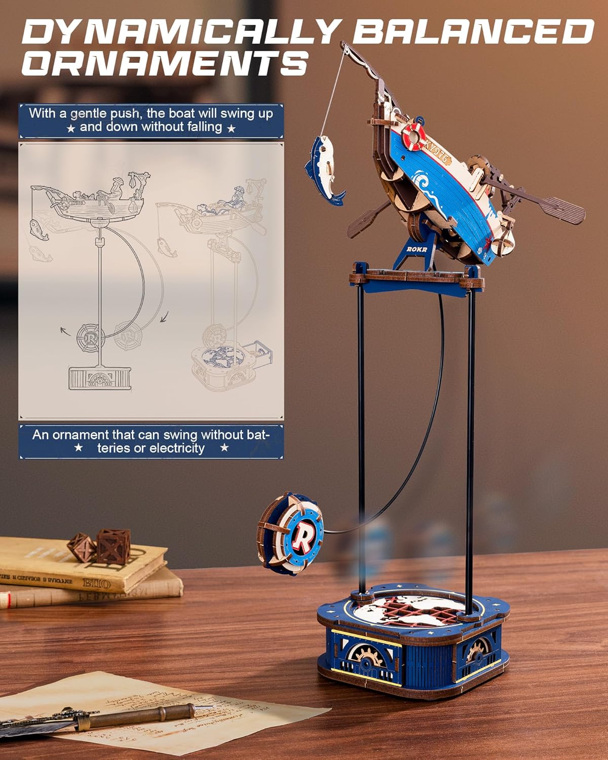 ROKR Ocean Fisher Pendulum Balance Toy 3D Puzzle MCD02