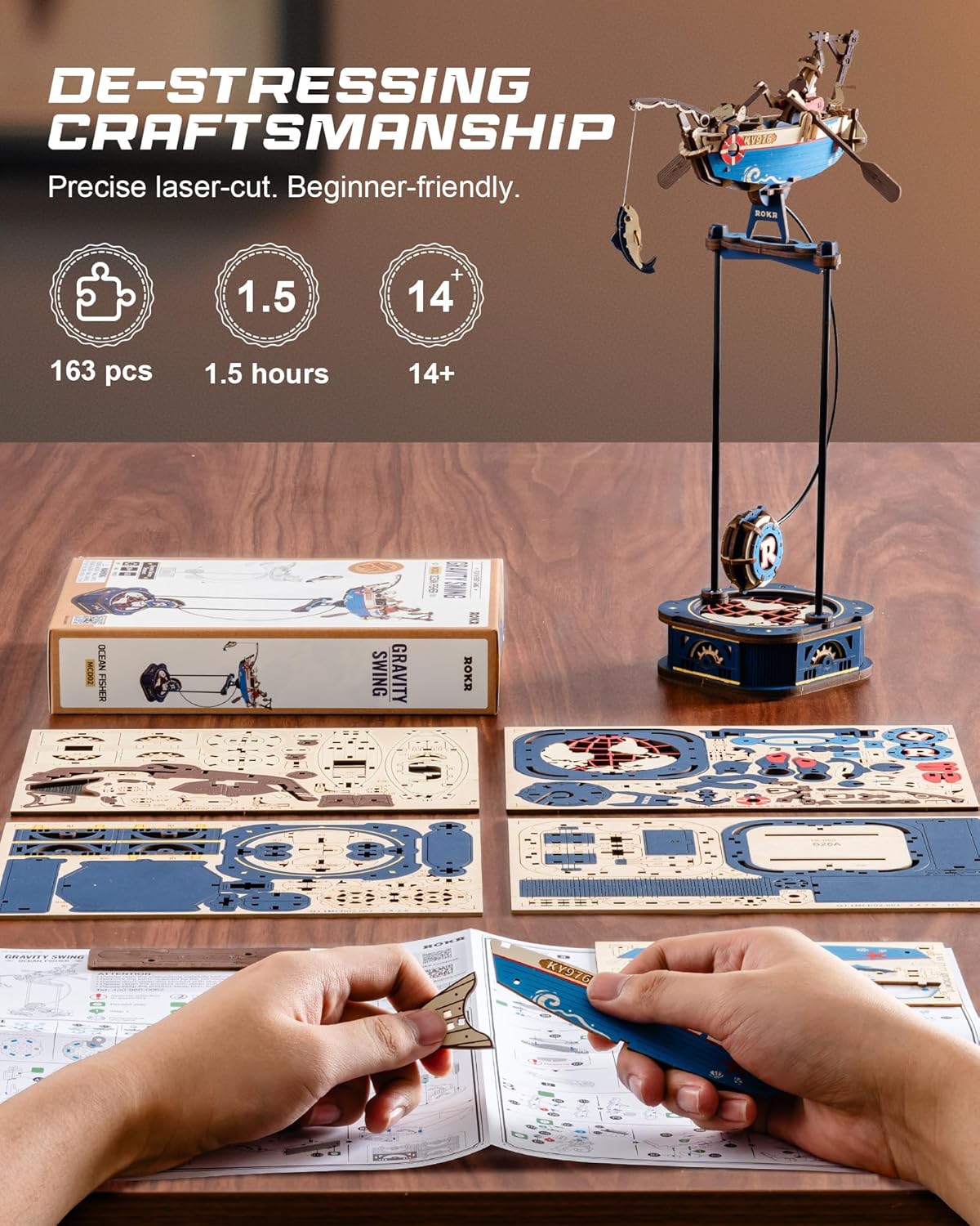 ROKR Ocean Fisher Pendulum Balance Toy 3D Puzzle MCD02