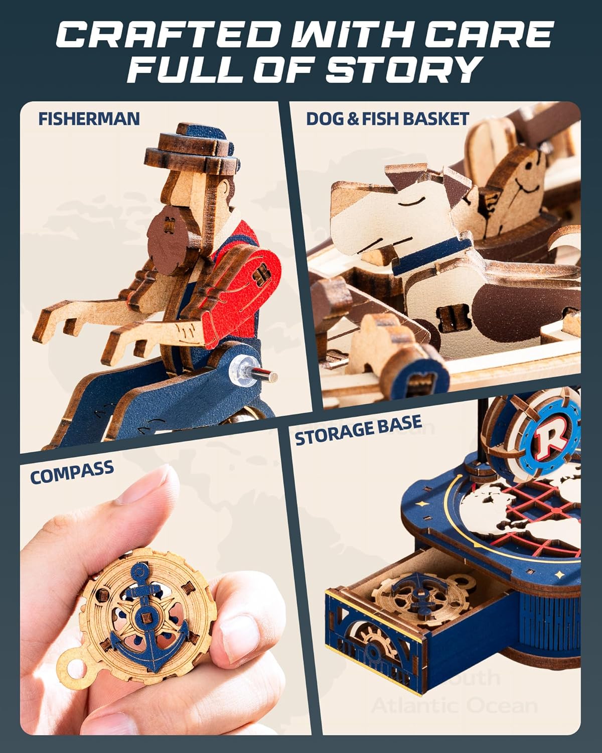 ROKR Ocean Fisher Pendulum Balance Toy 3D Puzzle MCD02