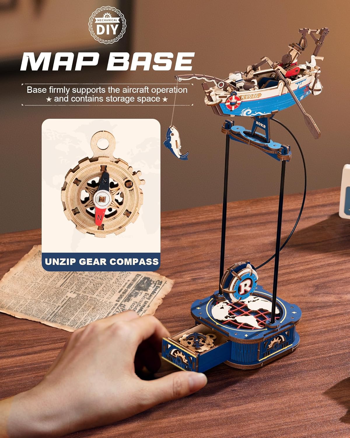 ROKR Ocean Fisher Pendulum Balance Toy 3D Puzzle MCD02