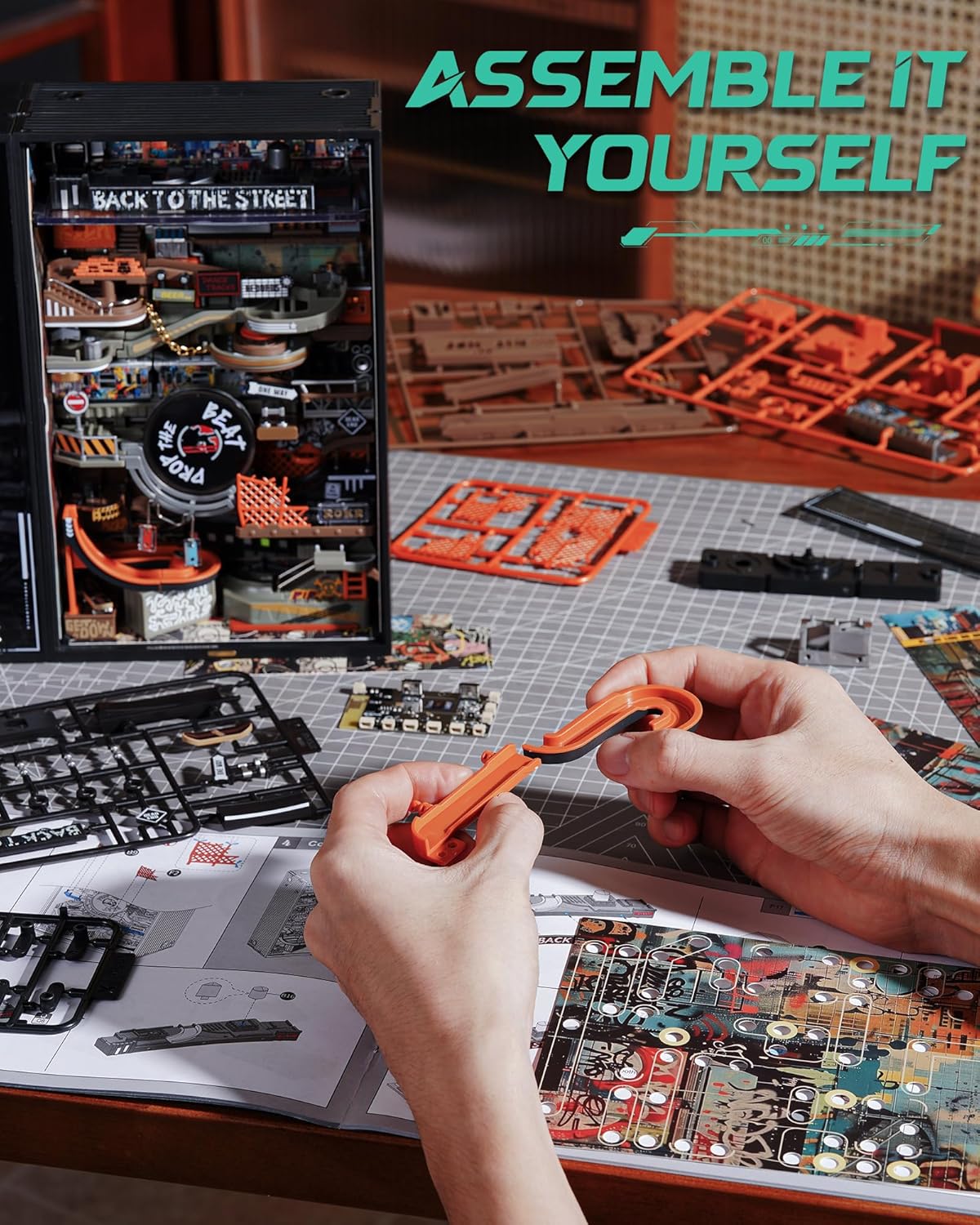 ROKR Hip-Hop Street Marble Run Mechanical 3D Puzzle MR03S