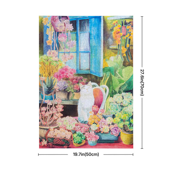 Rowood Cat’s Plant Yard 1000 Piece Jigsaw Puzzle PT012