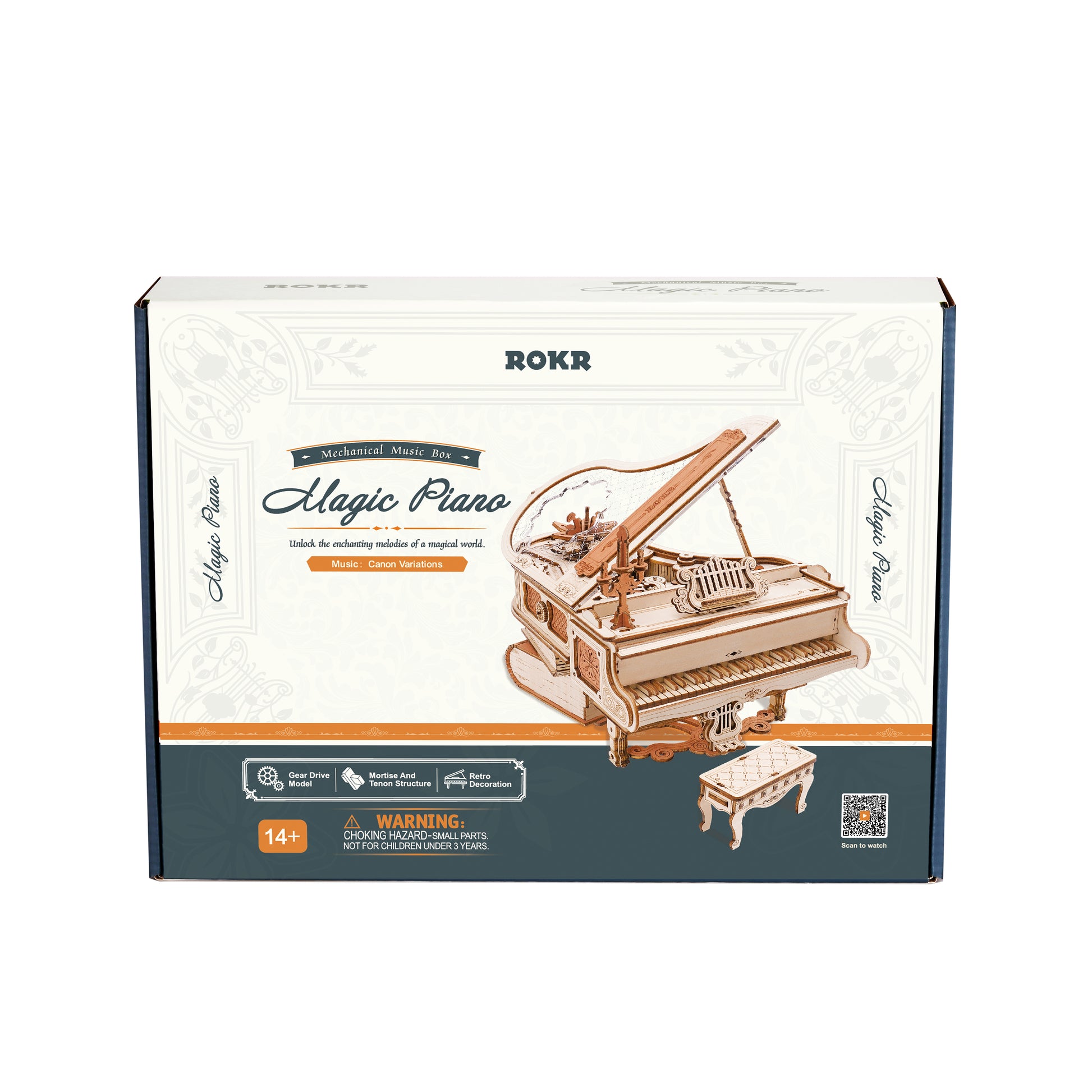 Bird And Piano Music Box - Calendar - Maple Wood - Iron - ApolloBox